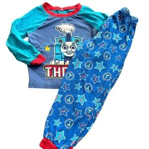 Kids Blue Train Pajamas